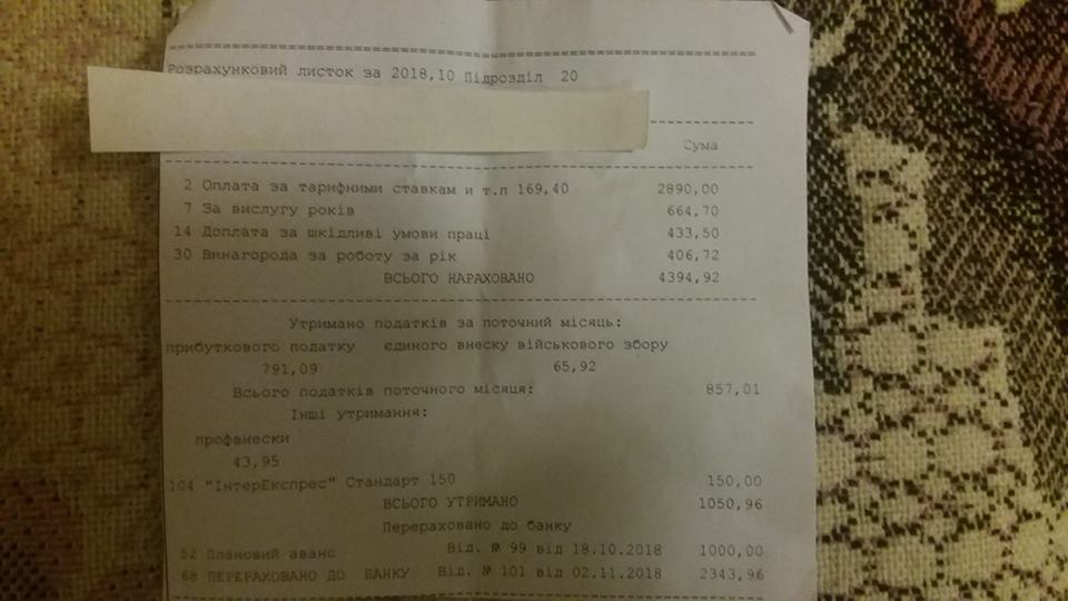 Життя на 3 200 гривень – зарплата медпрацівника найнижча в Україні. Фото платіжок та коментарі